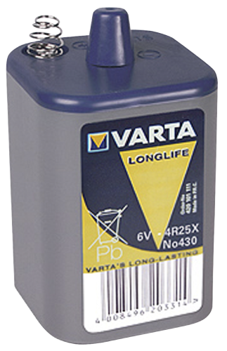 6 Volt Blockbatterie VARTA Longlife
