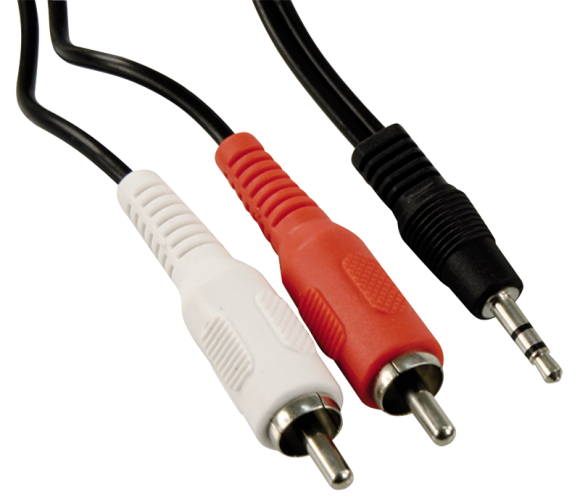 Audio-Adapterkabel HOLLYWOOD, AUX 3,5mm Klinke zu Cinch-Stecker, 5m
