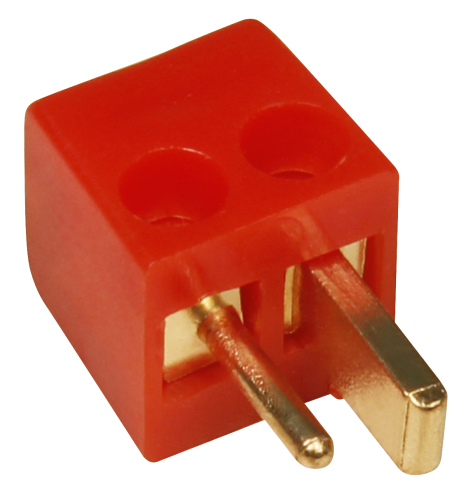 Auto-Lautsprecher-Stecker vergoldet rot
