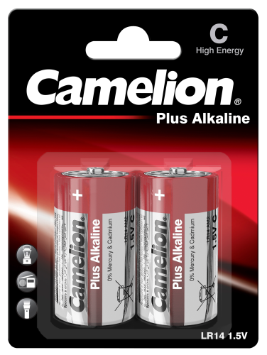 Baby-Batterie CAMELION Plus Alkaline 1,5 V, Typ C/LR14, 2er Blister
