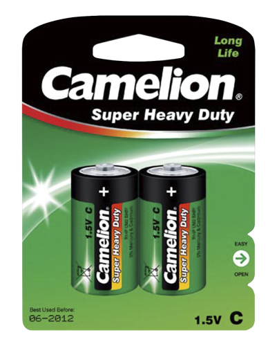 Baby-Batterie CAMELION Super Heavy Duty 1,5 V, Typ C, 2er-Blister
