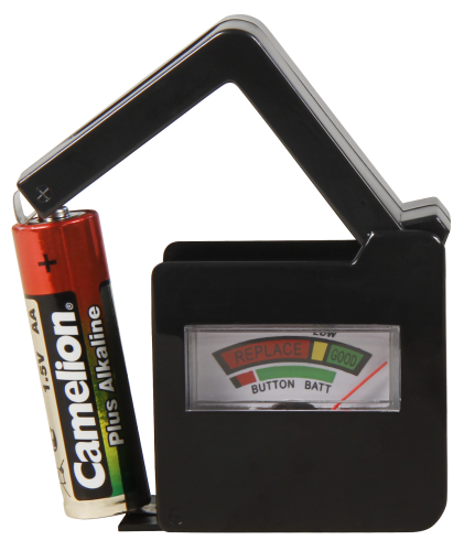 Batterietester McPower EL-BT 6 für AAA, AA, C, D, 9 V Batterien
