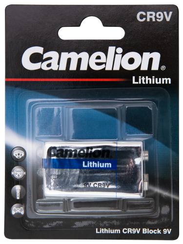 Block-Batterie Camelion Lithium, 9V, Typ CR9V, 1.200mAh, 1er-Blister
