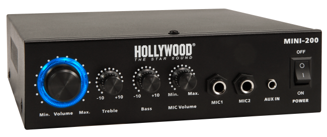 HiFi-Verstärker HOLLYWOOD Mini-200 100W, Bluetooth, 1x Line In
