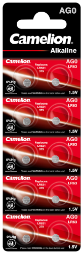 Knopfzelle CAMELION, AG0, 1,5V, Alkaline, 10er-Blister
