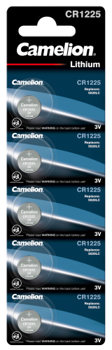 Knopfzelle CAMELION, CR1225 3,0V, Lithium, 5er-Blister
