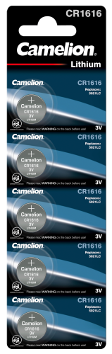 Knopfzelle CAMELION, CR1616 3,0V, Lithium, 5er-Blister

