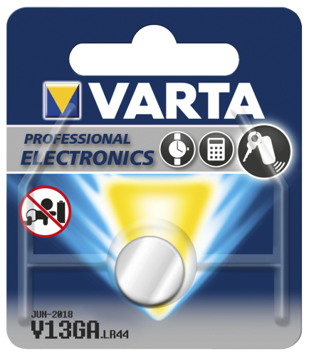 Knopfzelle VARTA, AG13, V13GA, 1,5V, Alkaline, 1er-Blister
