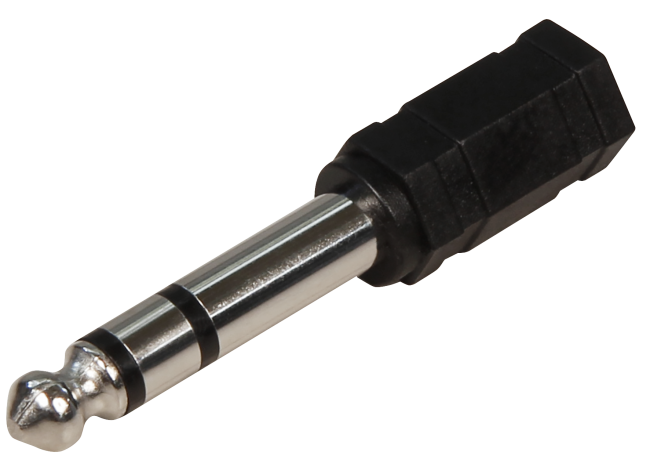 Kopfhöhrer-Adapter HOLLYWOOD, AUX Klinke 3,5mm auf 6,35mm, Stereo
