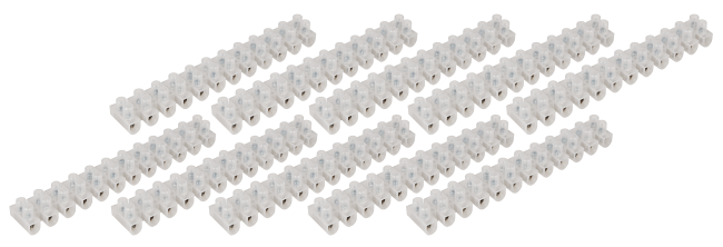 Lüsterklemme McPower, 12 Klemmen, 4,5mm², 5A, transparent, 10er-Pack
