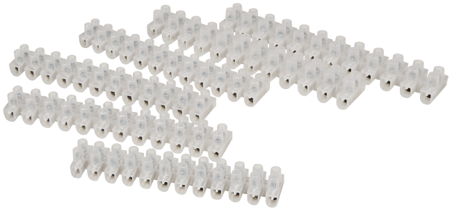 Lüsterklemmen-Sortiment McPower, 6-teilig: 1x4A, 3x6A, 2x10A, jeweils 12 Klemmen
