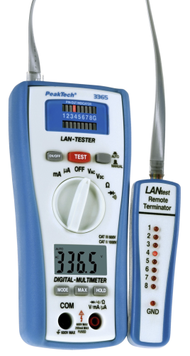 LAN-Tester mit Multimeter PeakTech 3365
