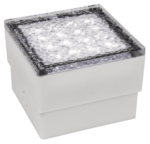 LED-Bodenleuchte McShine Pflasterstein 10x10x7cm, 80lm, IP65, warmweiß, 230V
