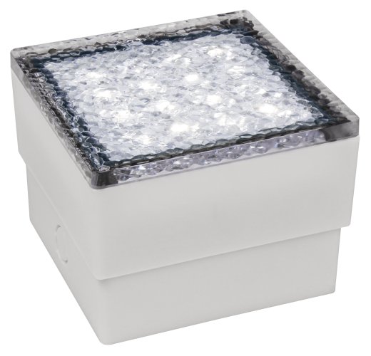 LED-Bodenleuchte McShine Pflasterstein 10x10x7cm, 80lm, IP65, neutralweiß,230V
