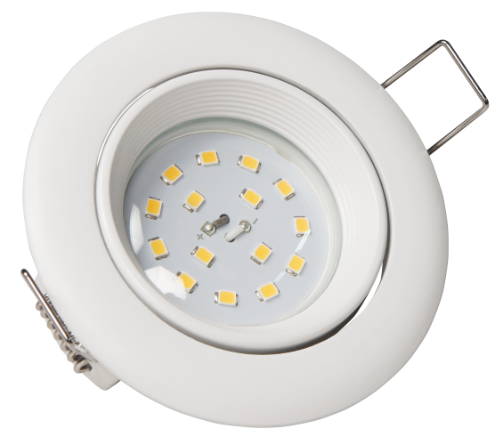 LED-Einbauleuchte McShine, Ø83mm, 5W, 400lm, warmweiß, schwenkbar, ultra flach
