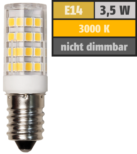 LED-Kolbenlampe McShine, E14, 3,5W, 300lm, 3000K, warmweiß
