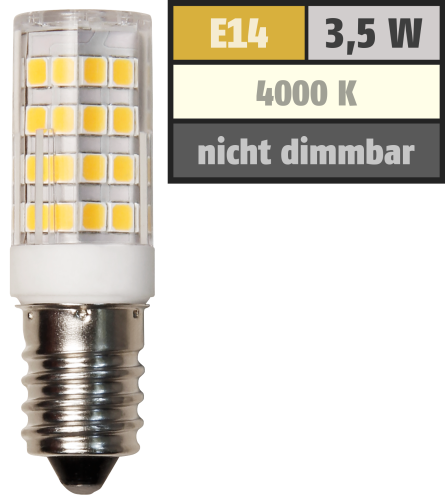 LED-Kolbenlampe McShine, E14, 3,5W, 300lm, 4000K, neutralweiß
