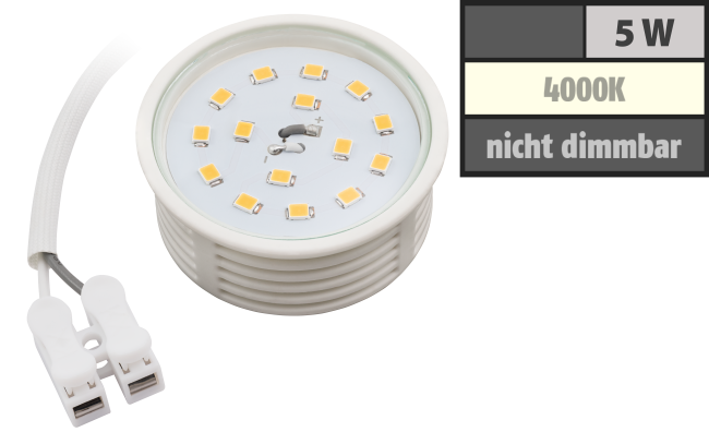 LED-Modul McShine, 4,8W, 400 Lumen, 230V, 50x23mm, neutralweiß, 4000K
