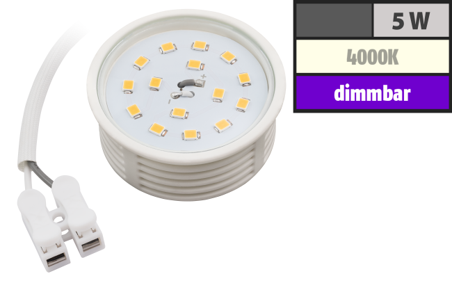 LED-Modul McShine, 5W, 400 Lumen, 230V, 50x23mm, neutralweiß, 4000K, dimmbar
