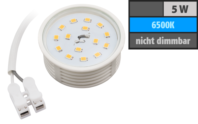 LED-Modul McShine, 5W, 400 Lumen, 230V, 50x23mm, tageslichtweiß, 6500K
