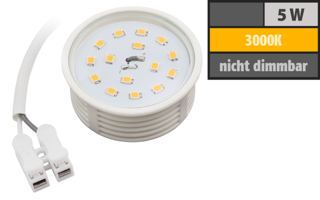 LED-Modul McShine, 4,8W, 400 Lumen, 230V, 50x23mm, warmweiß, 3000K
