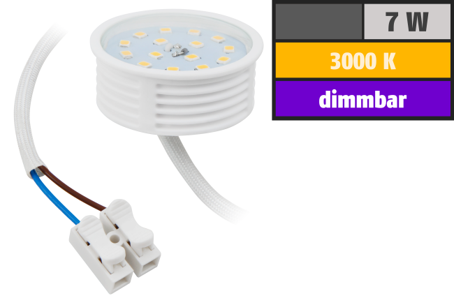 LED-Modul McShine, 7W, 470 Lumen, 230V, 50x23mm, warmweiß, 3000K, dimmbar
