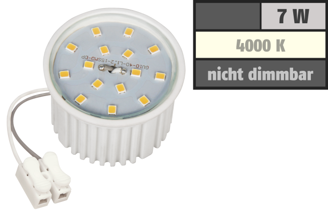 LED-Modul McShine, 7W, 510 Lumen, 230V, 50x33mm, neutralweiß, 4000K
