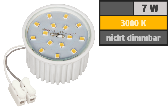 LED-Modul McShine, 7W, 510 Lumen, 230V, 50x33mm, warmweiß, 3000K
