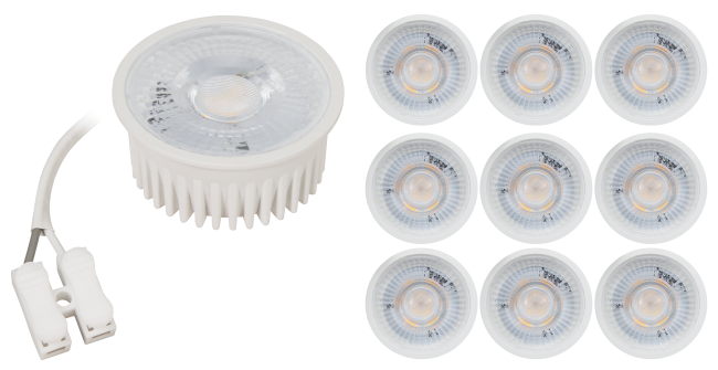 LED-Modul McShine MCOB 5W, 400Lm, 230V, 50x25mm, warmweiß, 3000K, 10er-Pack
