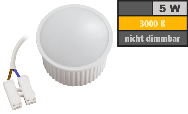LED-Modul McShine PL-50 5W, 400Lumen, 230V, 50x30mm, warmweiß, 3000K
