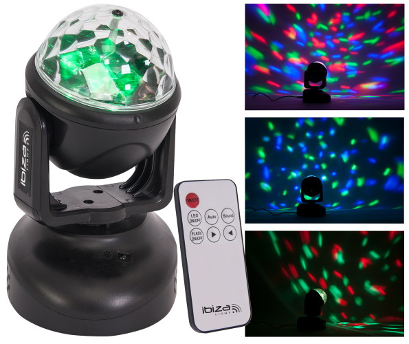 LED-Moving Head IBIZA LMH-ASTRO 6x RGB LEDs, 18W
