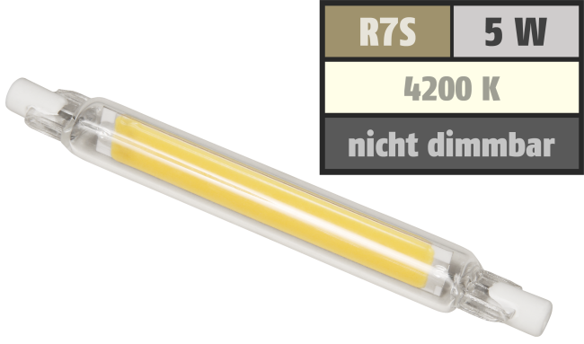 LED-Strahler McShine LS-718 R7s, 4W, 400lm, 78mm, 360°, neutralweiß
