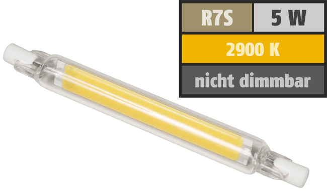 LED-Strahler McShine LS-718 R7s, 4W, 400lm, 78mm, 360°, warmweiß
