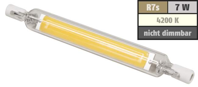 LED-Strahler McShine LS-718 R7s, 7W, 700lm, 118mm, 360°, neutralweiß
