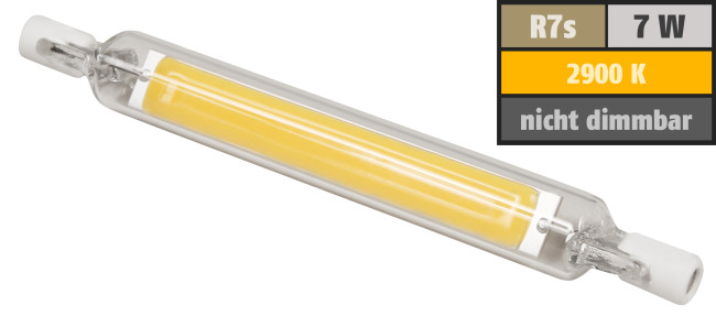LED-Strahler McShine LS-718 R7s, 7W, 700lm, 118mm, 360°, warmweiß
