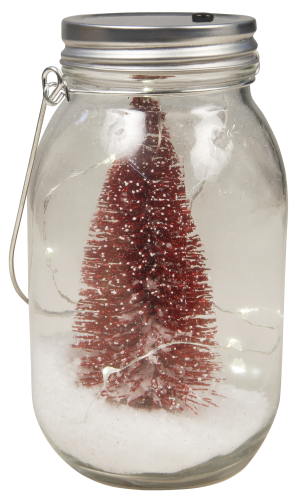 LED Weihnachtsbaum im Glas, ØxH 10x17,5cm
