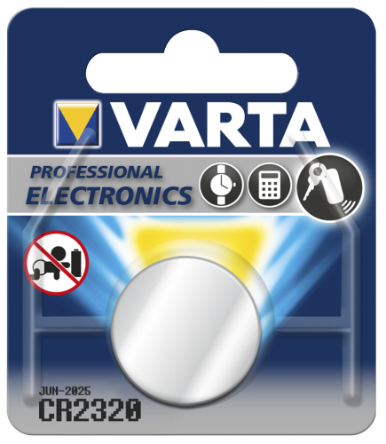 Lithium-Knopfzelle VARTA CR 2320, 135mAh, 3V, 1er-Blister
