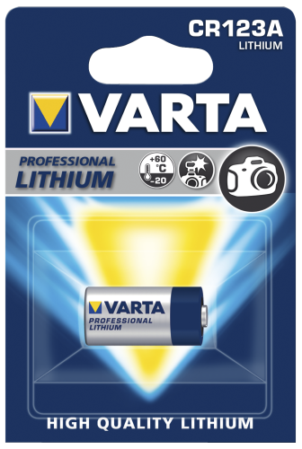 Lithium-Photobatterie VARTA CR 123A, 3 V, 1er-Blister
