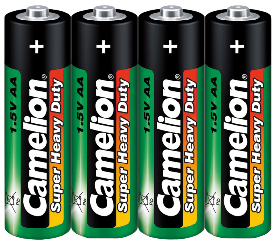 Mignon-Batterie CAMELION Super Heavy Duty, 1,5 V, Typ AA/R6, 4er-Pack
