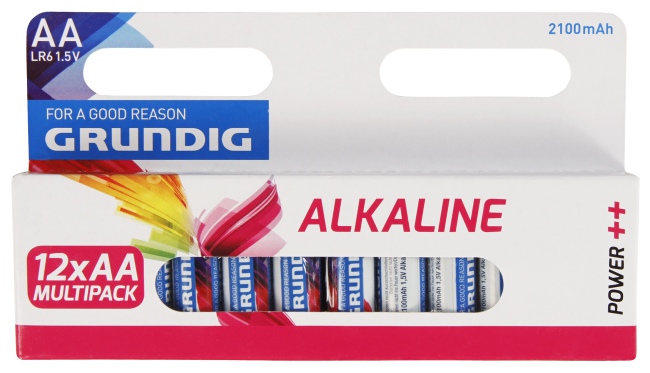 Mignon-Batterie GRUNDIG Alkaline, 1,5V, Typ AA/LR6, 12er-Pack
