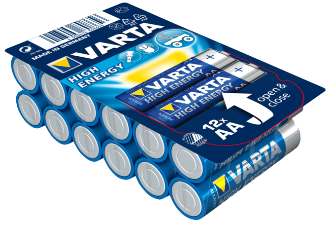 Mignon-Batterie VARTA HIGH ENERGY 1,5V, Typ AA/LR6, 12er-Pack
