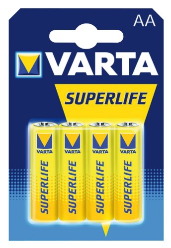 Mignon-Batterie VARTA Superlife Zink-Chlorid, Typ AA, 1,5V, 4er-Blister
