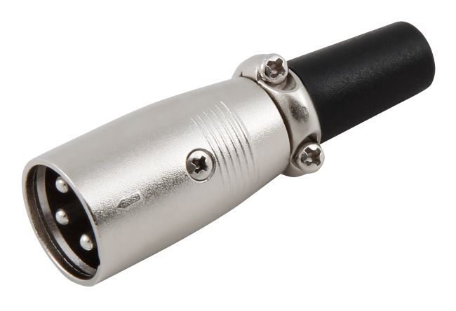 Mikrofon XLR-Stecker HOLLYWOOD 3-polig, Metall
