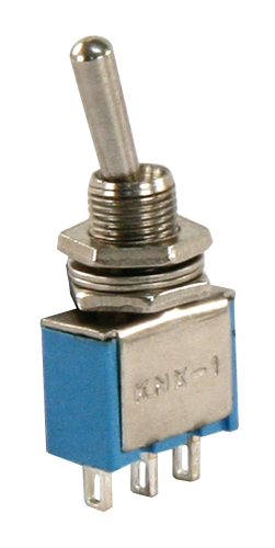 Miniatur-Kippschalter McPower, 3-polig, 1xUM, 2 Stellungen: EIN / EIN
