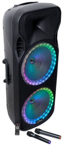 Mobile Beschallungsanlage PARTY PARTY-215RGB 900W, Bluetooth, LED-Beleuchtung
