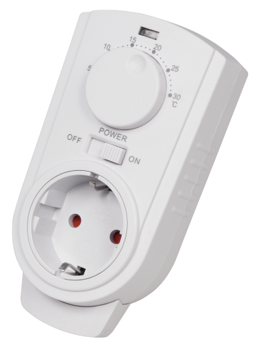 Steckdosen-Thermostat McPower TCU-330 5-30°C, max. 3500W, 230V
