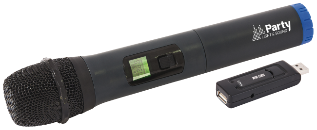 UHF-Funkmikrofon PARTY WM-USB USB-Empfänger mit Klinkekabel
