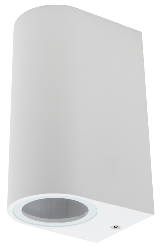 Wandleuchte McShine Oval-W weiß, IP44, 2x GU10, Aluminium Gehäuse

