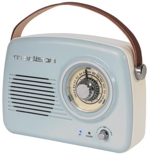 tragbares Nostalgie Radio MADISON FREESOUND-VR30 Bluetooth, FM-Radio, Akku
