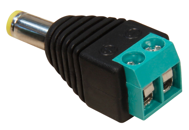 Adapter McPower, DC-Stecker 5,5x2,1mm und Lüsterklemme
